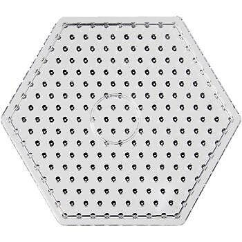 Pärlplatta  Hexagon, 17,5x17,5 cm, Jumbo, Klar