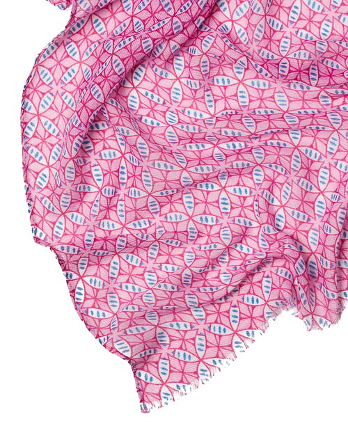 Sjal Mosaik mönstrad rosa - 2