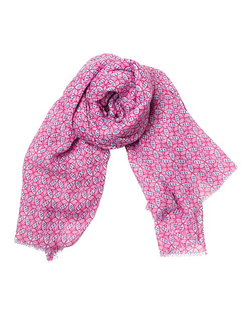 Sjal Mosaik mönstrad rosa