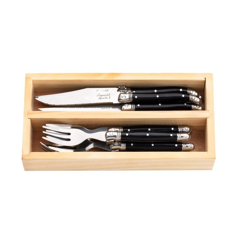 Laguiole Besticksset Mini Svart 12 delar