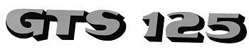 Dekal sidokåpa "GTS125" 