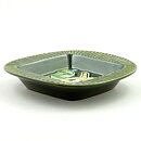 Lisa Larson (Harlekin 1960) Green Bowl with Man on Horse Motif (2)