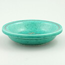 Wilhelm Kåge (Argenta 1959) Green Bowl with Silver Flower Motif 16 cm (2)
