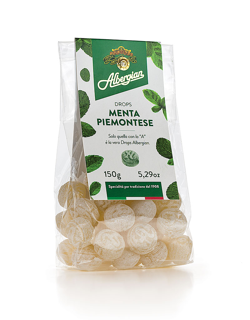 Albergian Drops Myntakarameller, 150 g