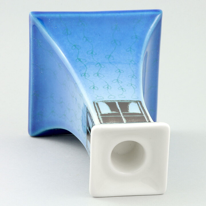 Heljä Liukko-Sundström (1980s) Candleholder House 16 cm <with Box> (2)