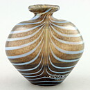 Bertil Vallien (Minos 1984) Brown Vase with Swirling Decor 5 cm (2)