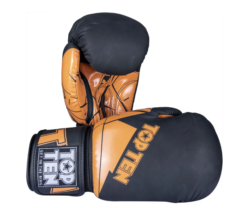 Topten Boxingglove Splitter , Black/Orange 10-12 oz