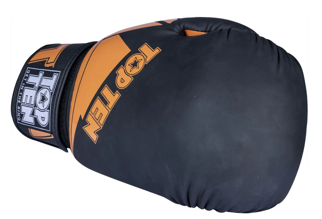 Topten Boxingglove Splitter , Black/Orange 10-12 oz - 2