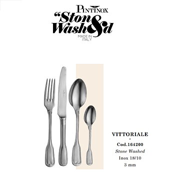 Bestick Vittoriale Stone Washed Pinti Inox 1642-