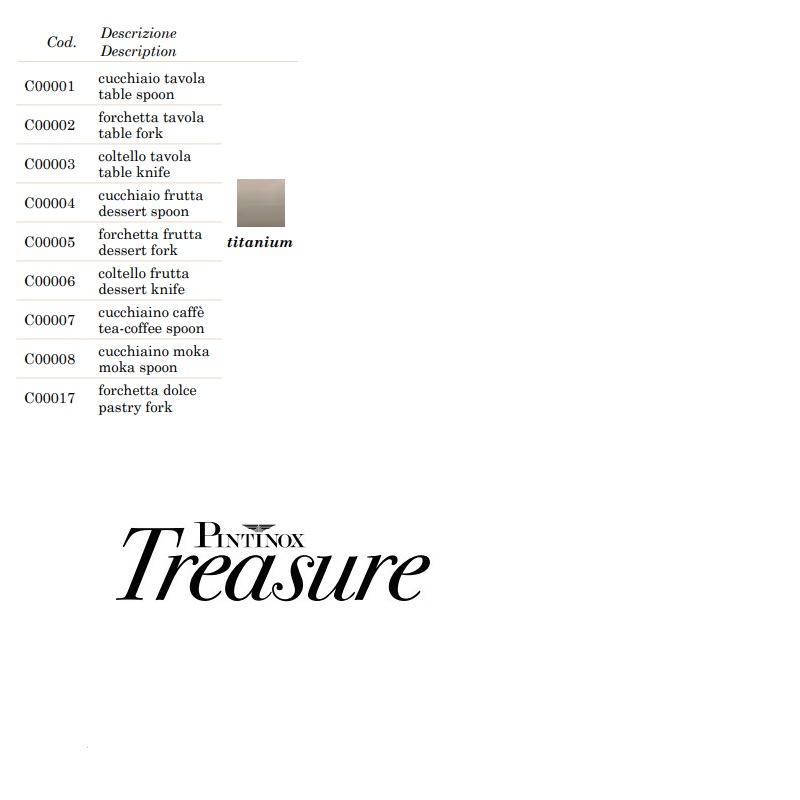 Bestick Settecento Treasure PVD Pinti Inox  08- - 4