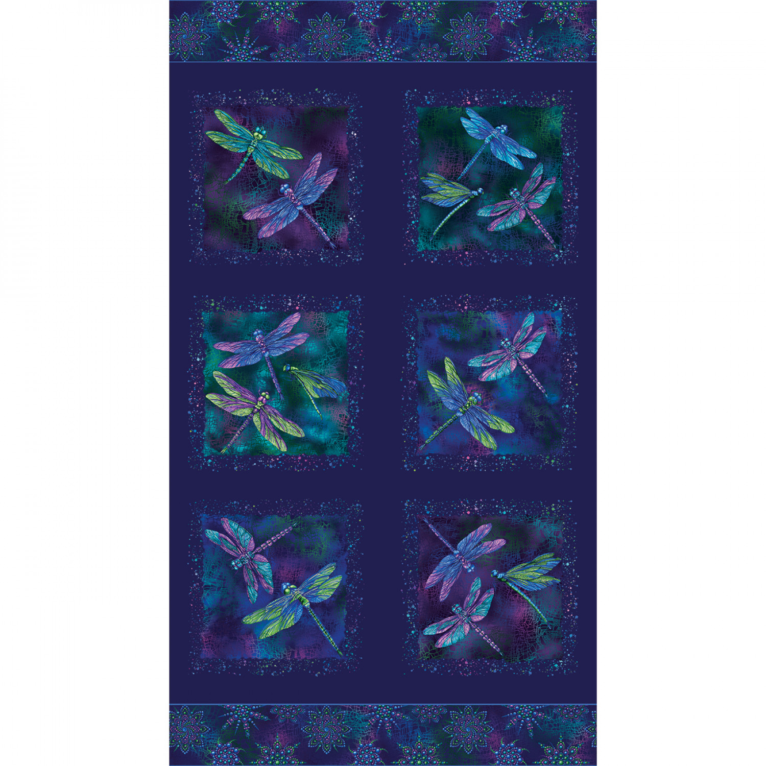 Tyg - Trollsländor Panel Multi - On Dragonfly Wings