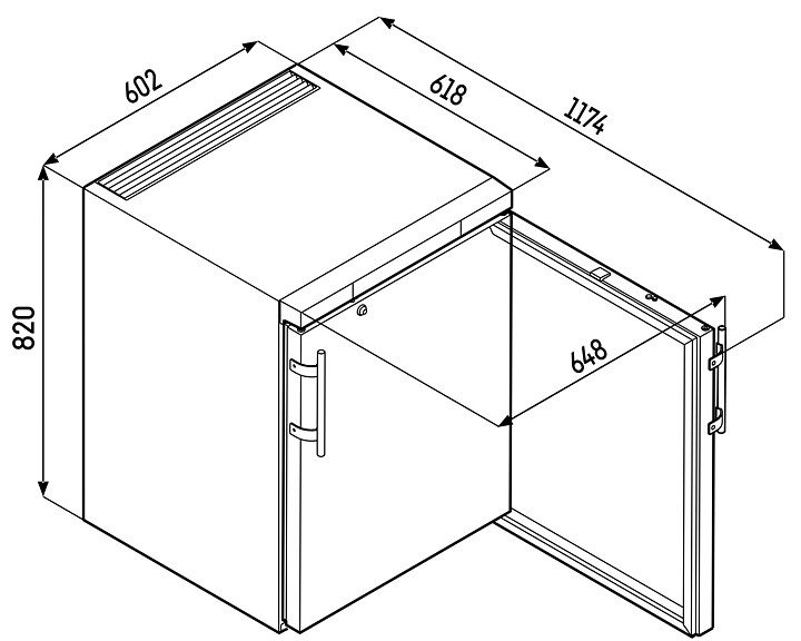 Displaykyl FKUv 1663, 148 liter