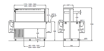 Buffet trolley Wall- ATHENA /R- Cold
