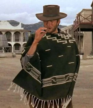 Poncho Clint Eastwood A fist full of dollars grön  