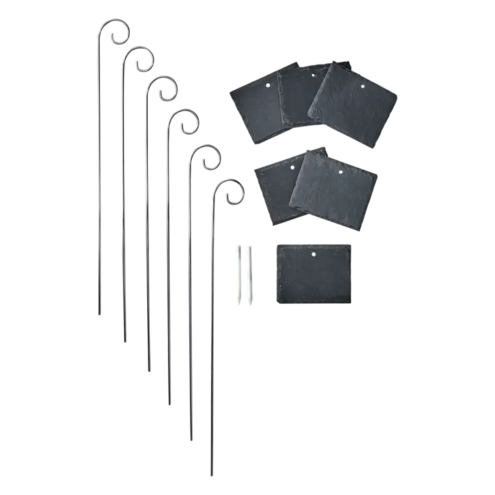 Ebony Trädgårdsskylt 6-pack Skiffer