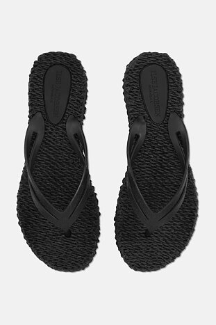 Flip Flop On Platform Sole - Black