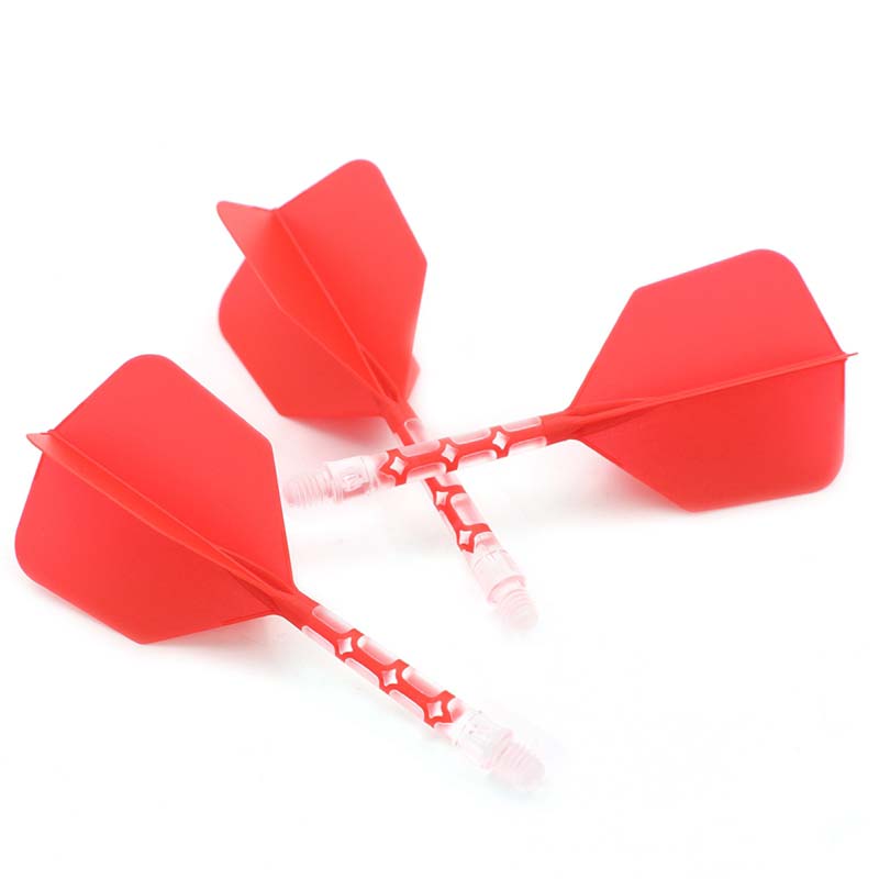 Cuesoul ROST T19 Big Wing Shape Red Flight with Clear Shaft Size L