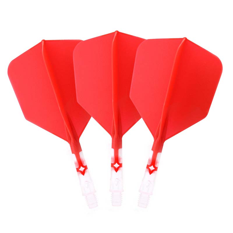 Cuesoul ROST T19 Big Wing Shape Red Flight with Clear Shaft Size S
