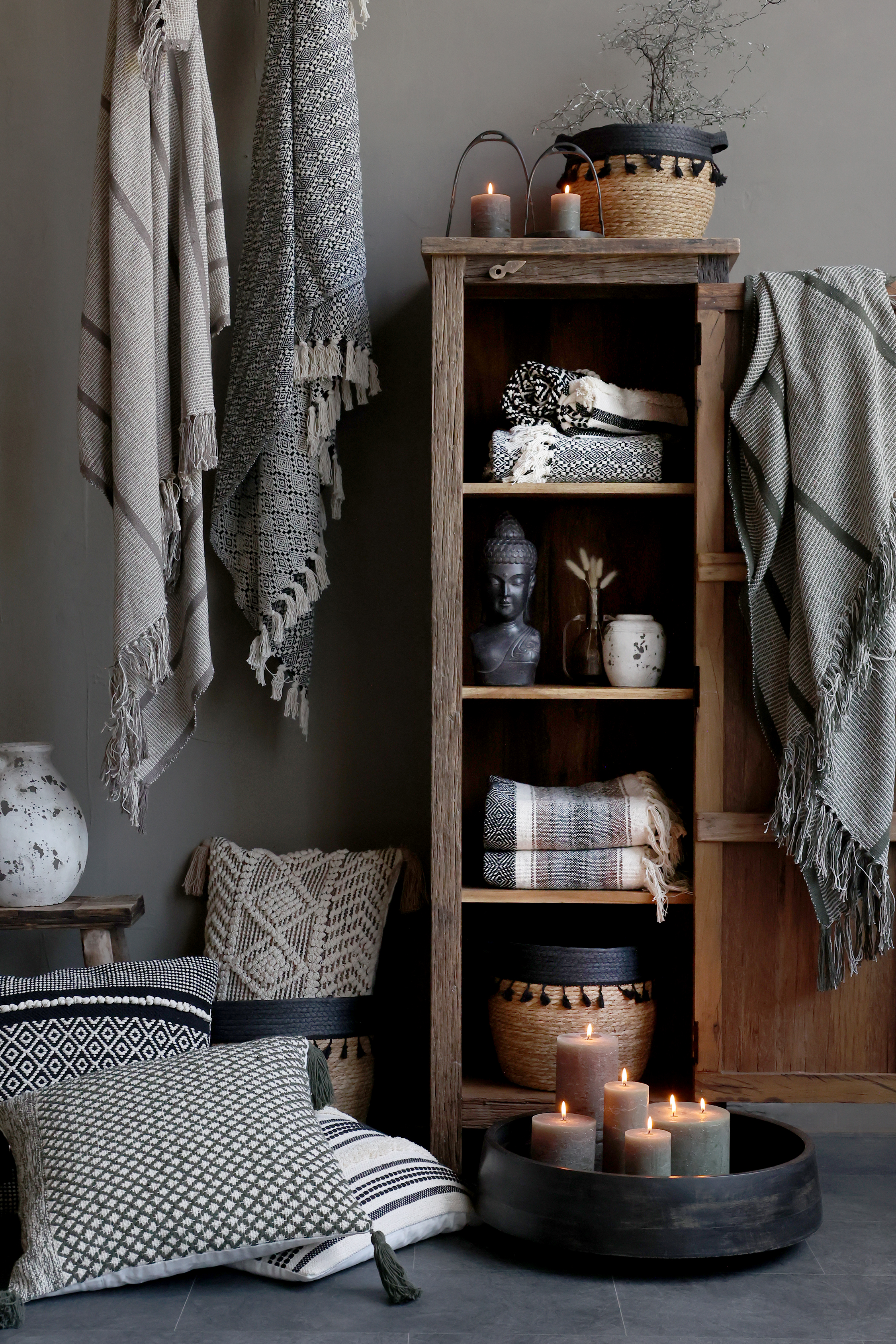 Grimaud Skåp med 1 dörr - Skåp - H160/L53/B40 cm - Natur - 2