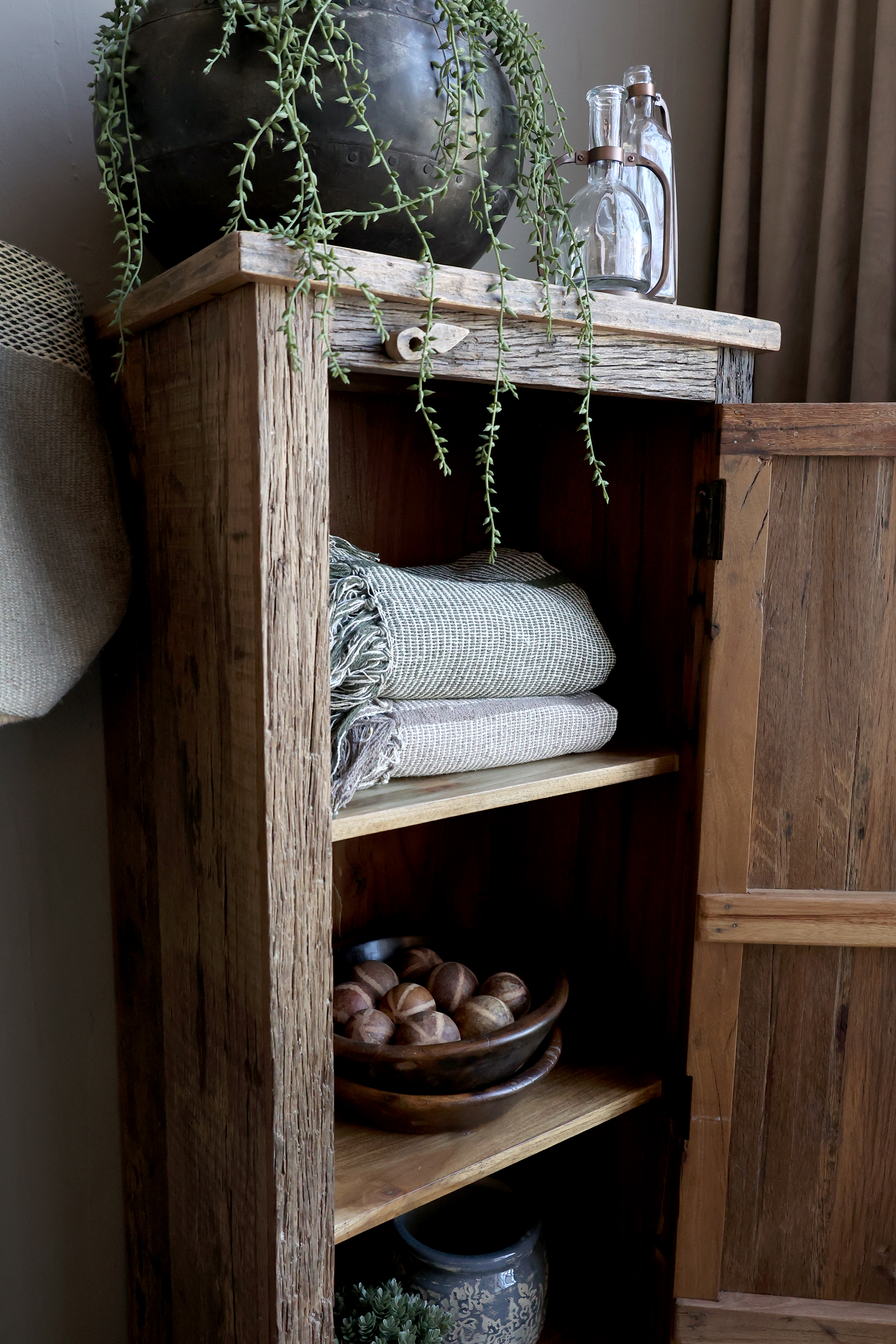 Grimaud Skåp med 1 dörr - Skåp - H160/L53/B40 cm - Natur - 8