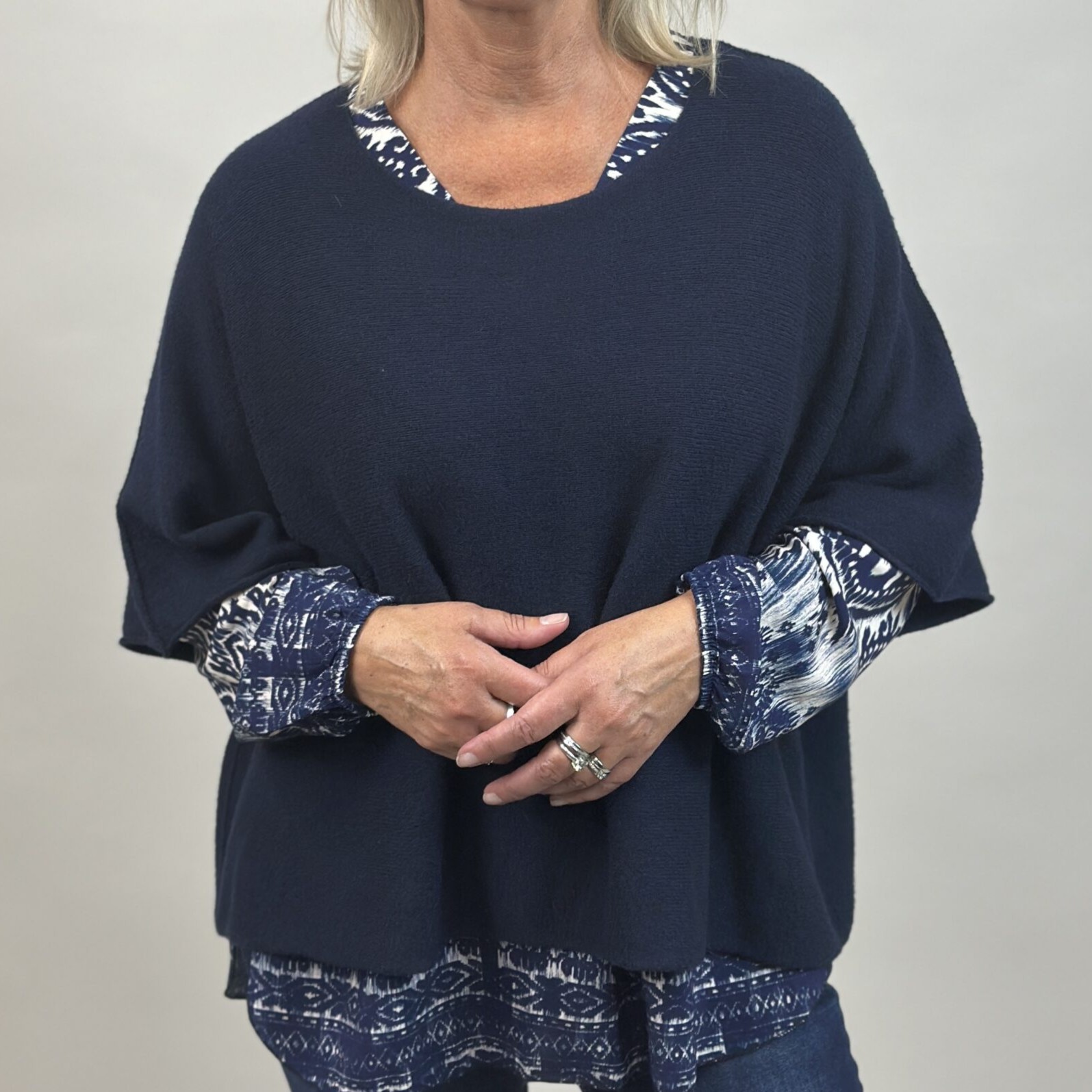 Nessa marinblå ONE SIZE - 2