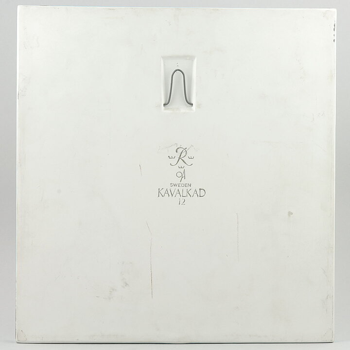Olle Alberius (Kavalkad 1963) Wall Plaque with Red Stylistic Flower Decor #12 32 cm 