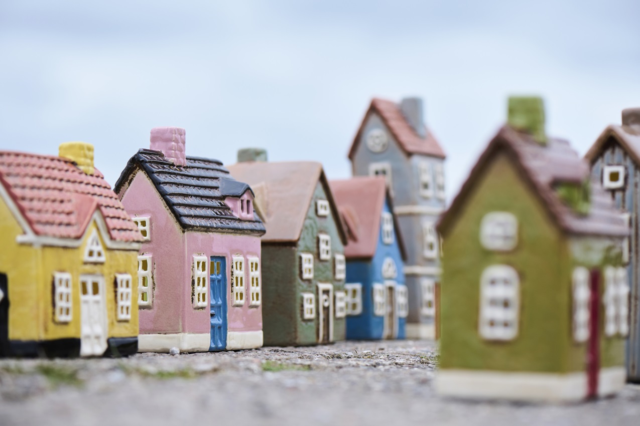 Huslykta - Lykta hus - My Home Town - 16,5x13,5 cm - 4