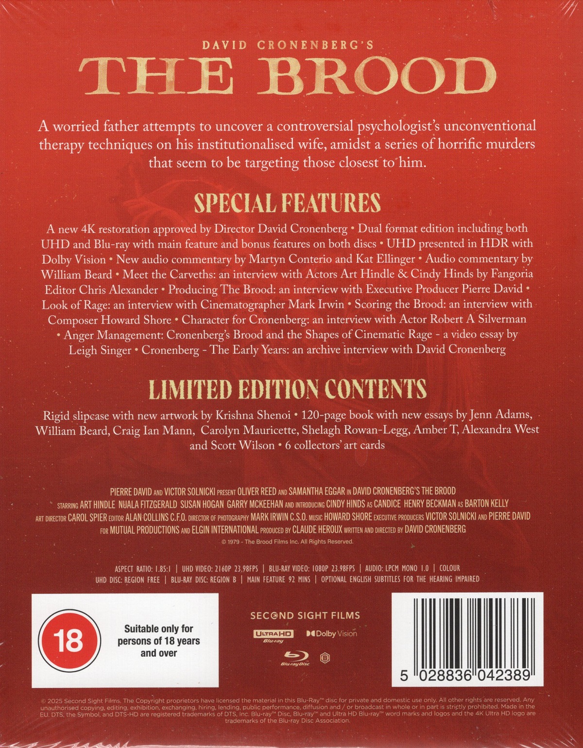 The Brood (Limited Edition) (ej svensk text) (4K Ultra HD + Blu-ray) - 2