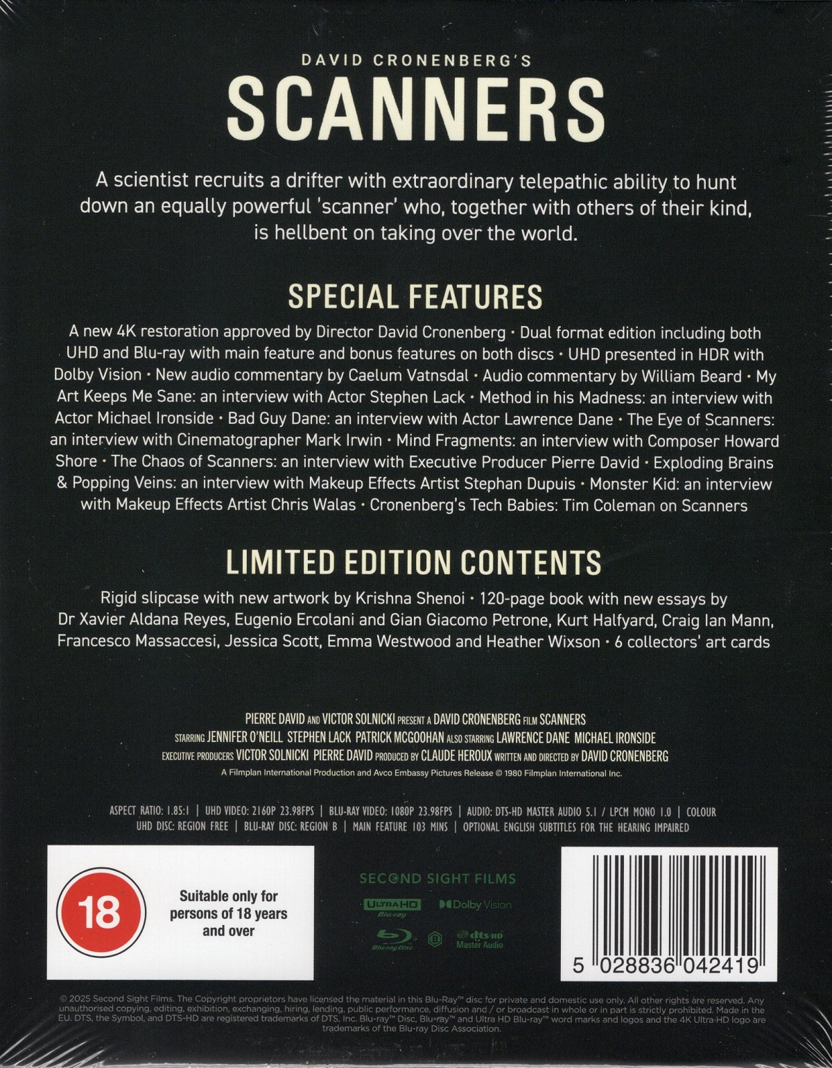 Scanners (Limited Edition) (ej svensk text) (4K Ultra HD + Blu-ray) - 2