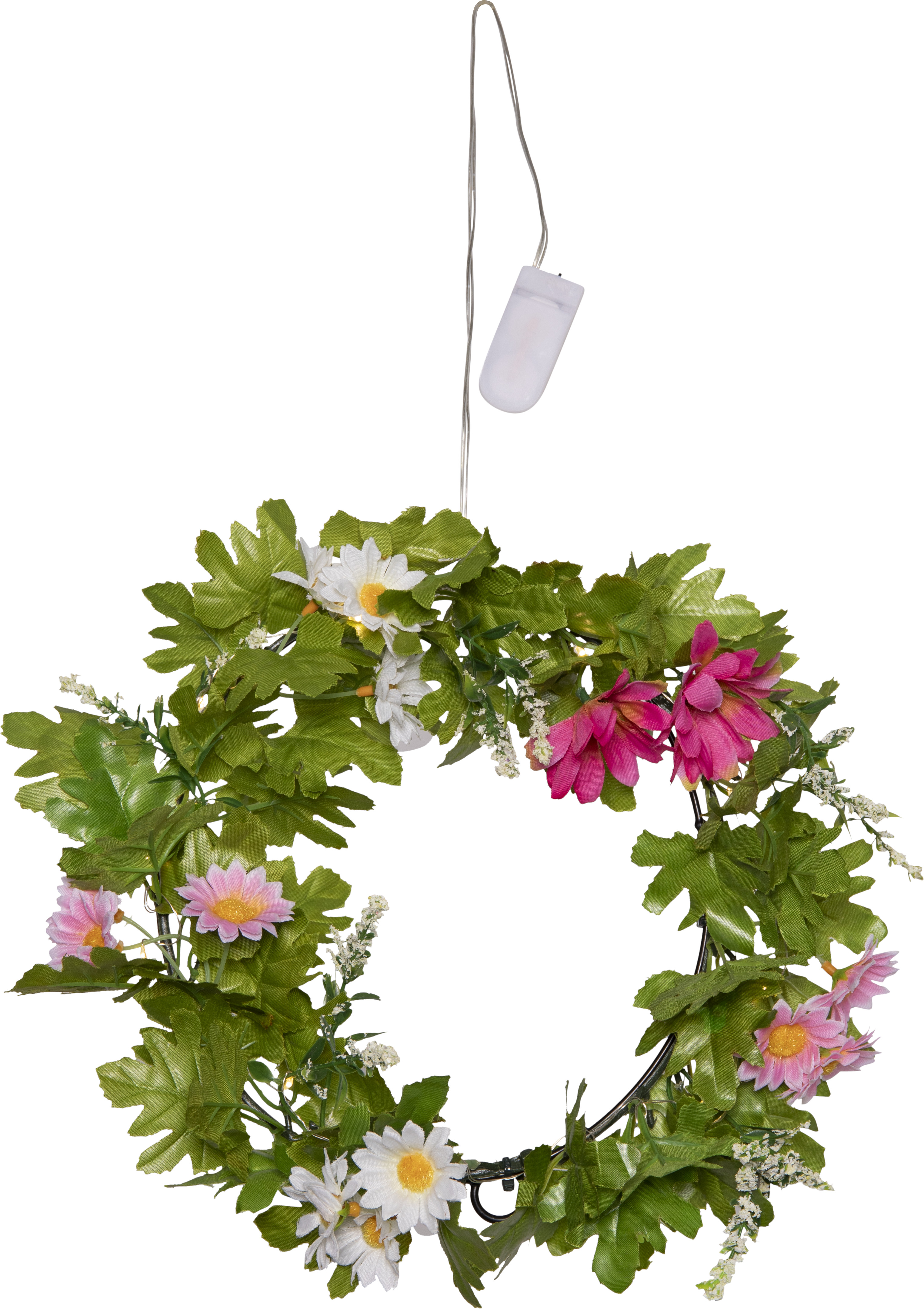 Krans med ljusslinga - Sommarkrans - 30x30 cm - 3