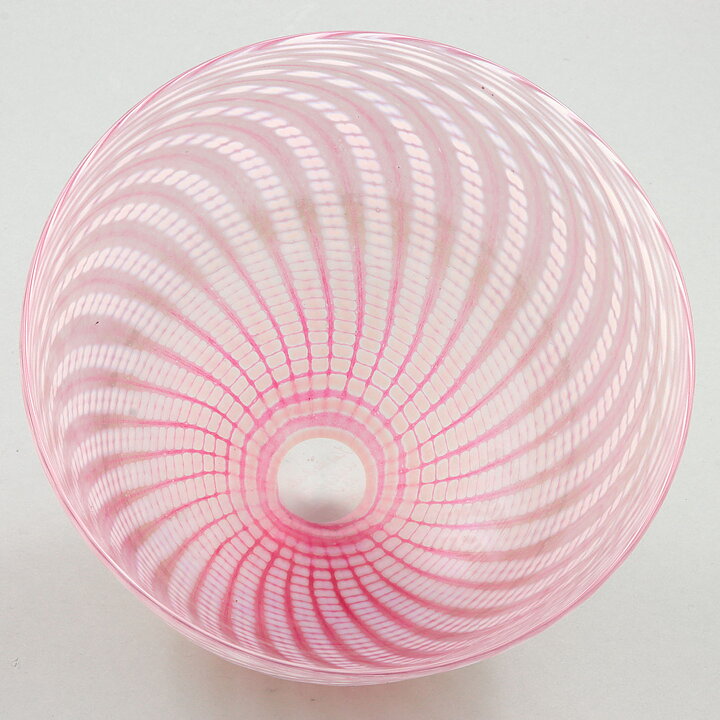 Bertil Vallien (Minos 1984) Pink Bowl with Swirling Decor 14/12 cm