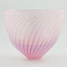 Bertil Vallien (Minos 1984) Pink Bowl with Swirling Decor 14/12 cm