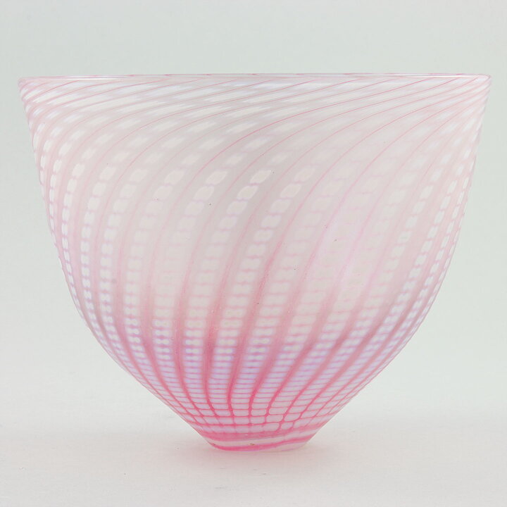 Bertil Vallien (Minos 1984) Pink Bowl with Swirling Decor 14/12 cm