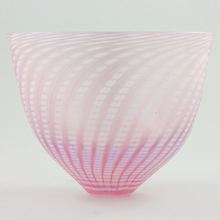 Bertil Vallien (Minos 1984) Pink Bowl with Swirling Decor 14/12 cm