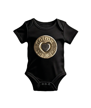 NORMA® Headstamp Heart baby bodysuit