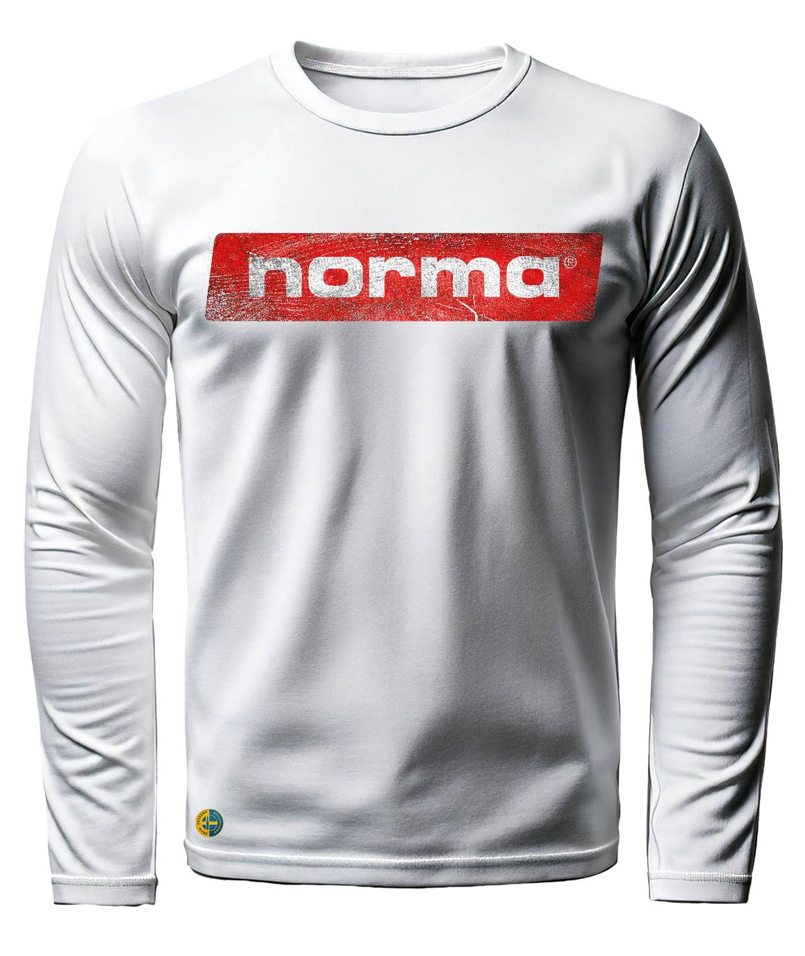 NORMA® grungy logo men's long sleeve t-shirt - 2