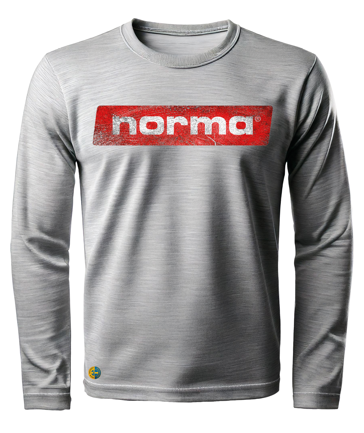 NORMA® grungy logo men's long sleeve t-shirt - 3