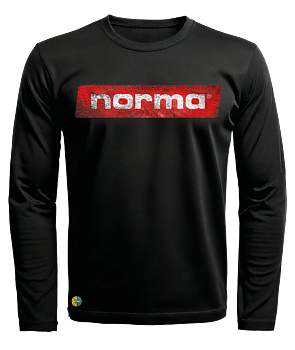 NORMA® grungy logo men's long sleeve t-shirt