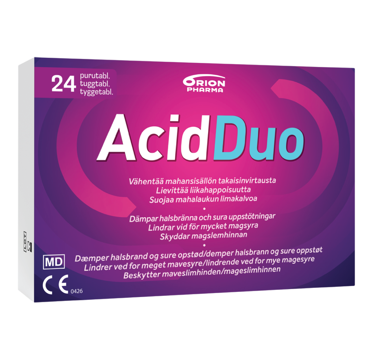 AcidDuo Tuggtabletter, ingefära, citron & pepparmynta, 24 st.