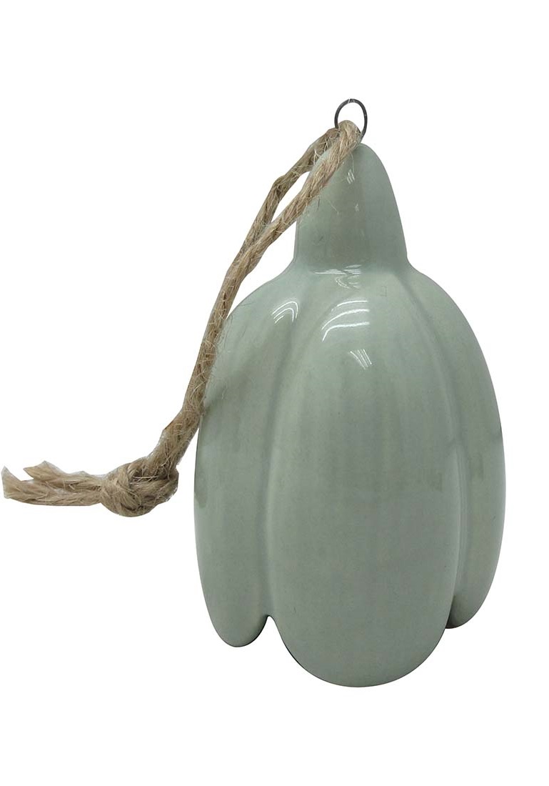 Flower - Bell - Decoration - Green - 7x7 cm - Ceramic - 2
