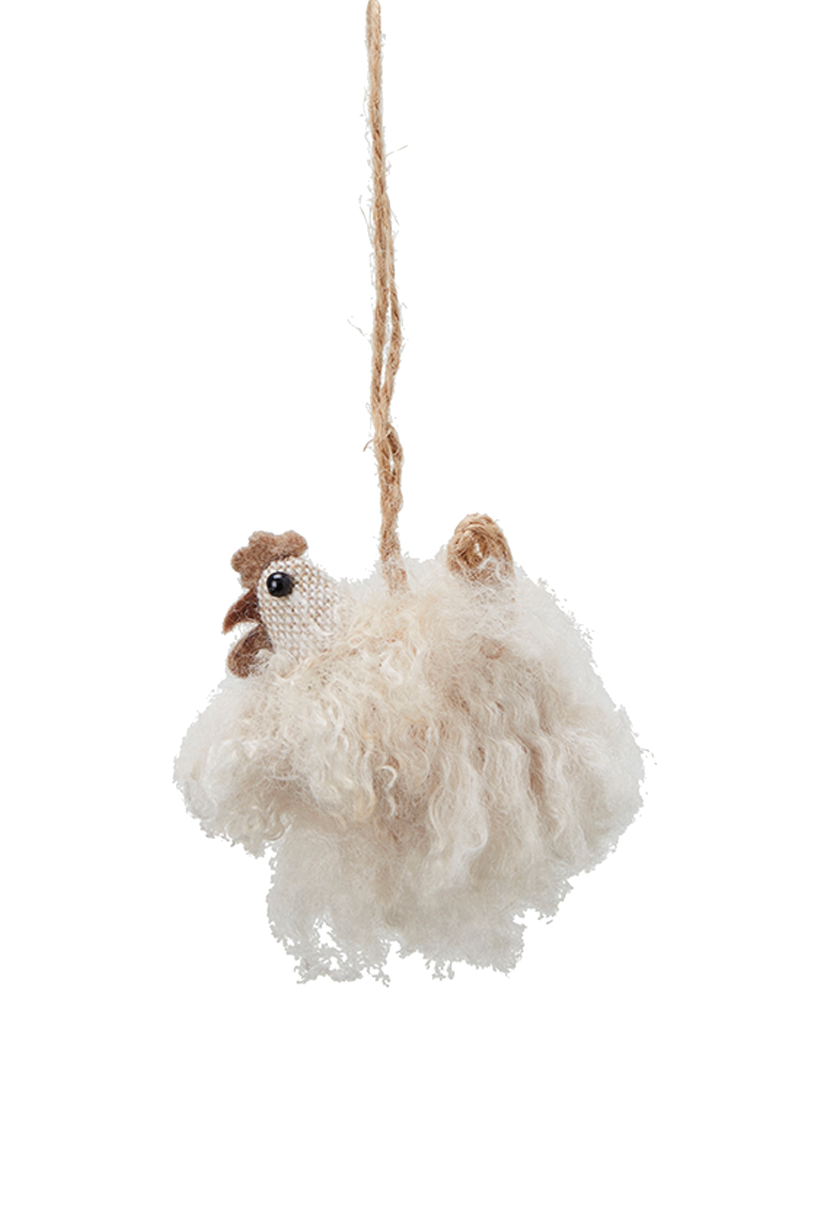 Hen - Beige - Hanging Decoration - Easter decoration - 6x6 cm