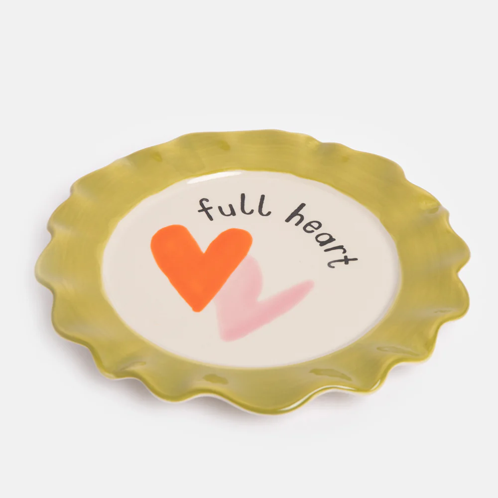 Full Heart Layered Hearts Ceramic Plate - 2