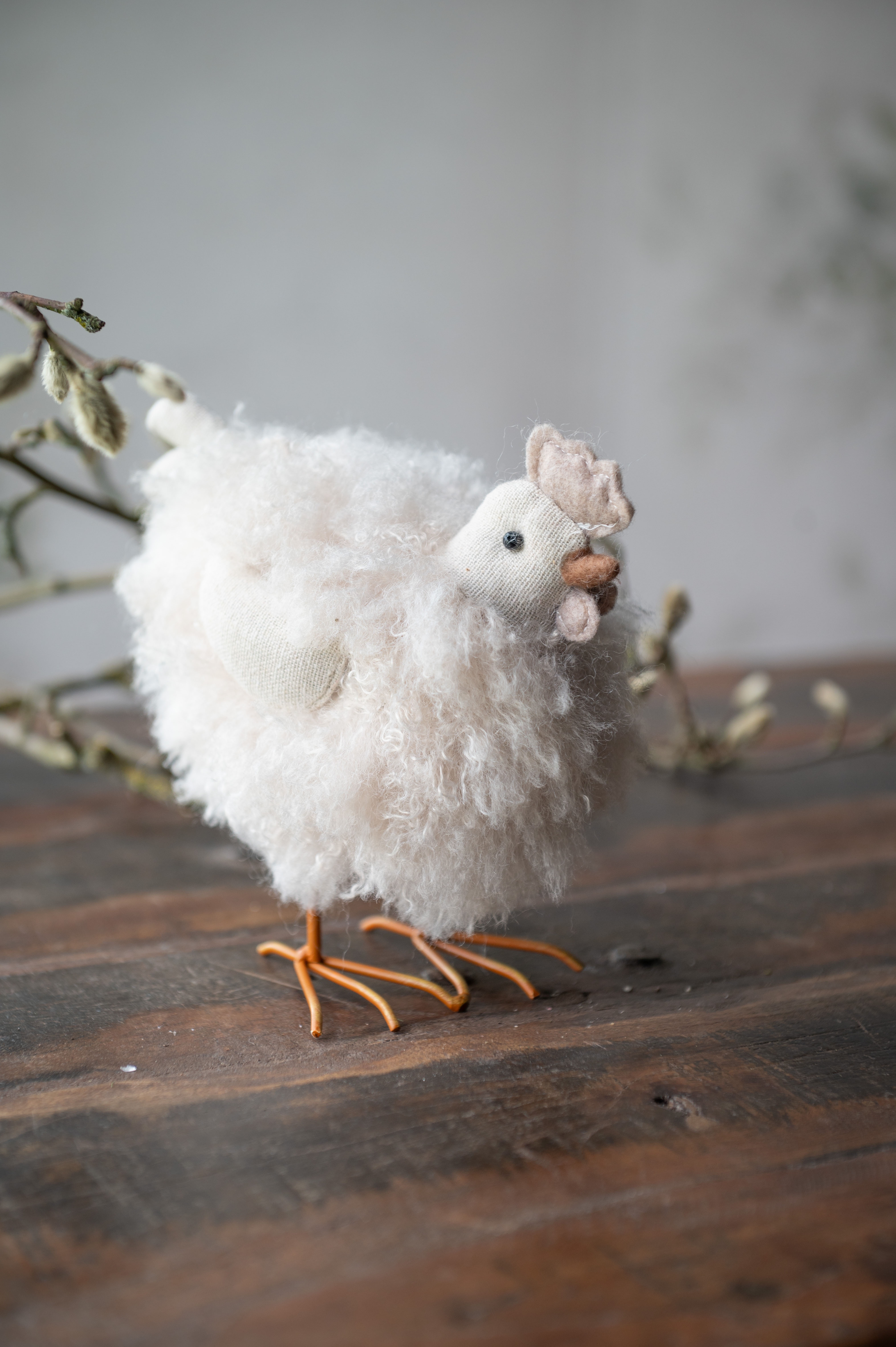 Hen - Beige - Standing Decoration - Easter Decoration - 18x10x18 cm - 3