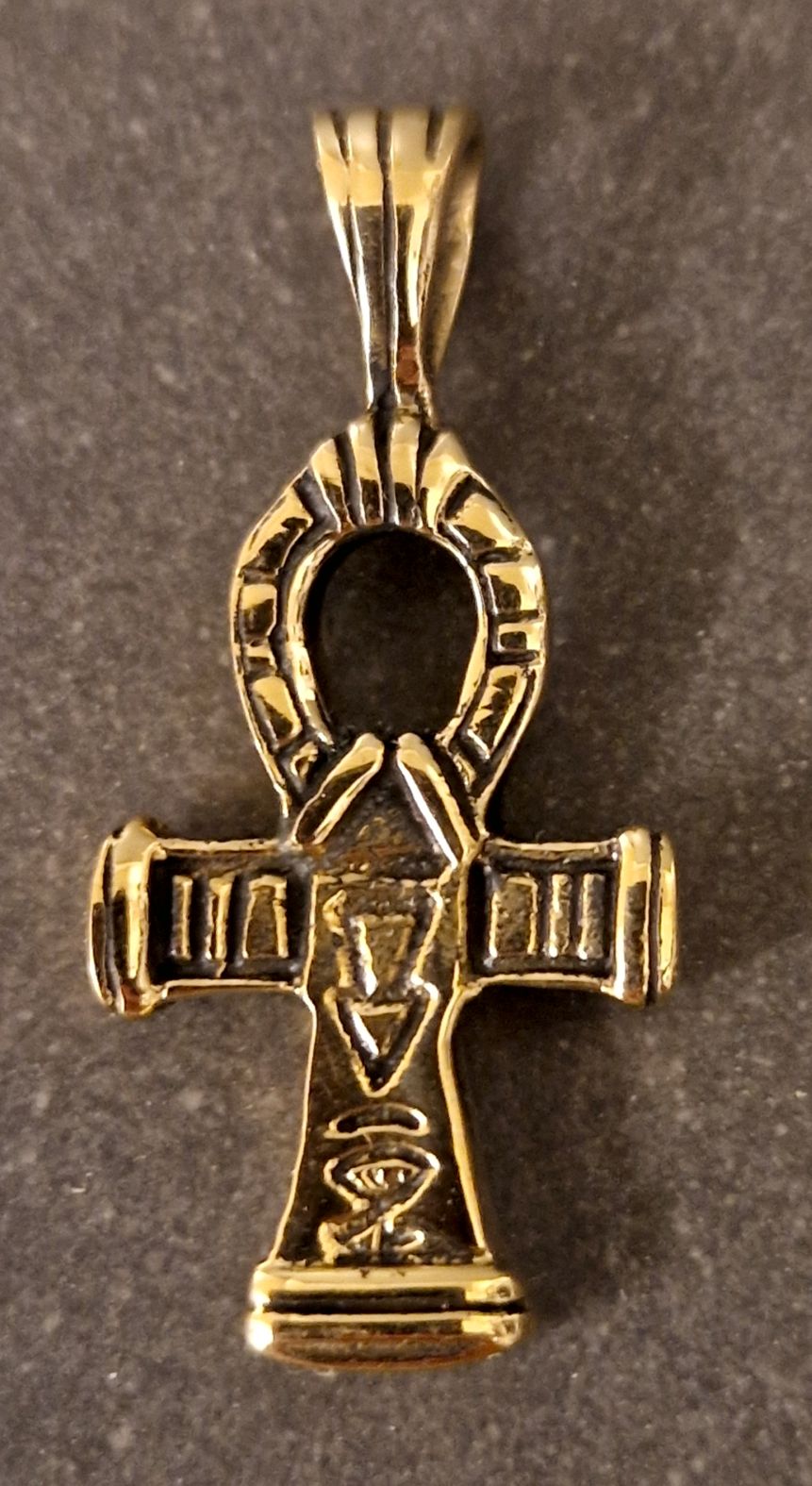 Ankh Kors med dekorativa detaljer - Hänge i Brons