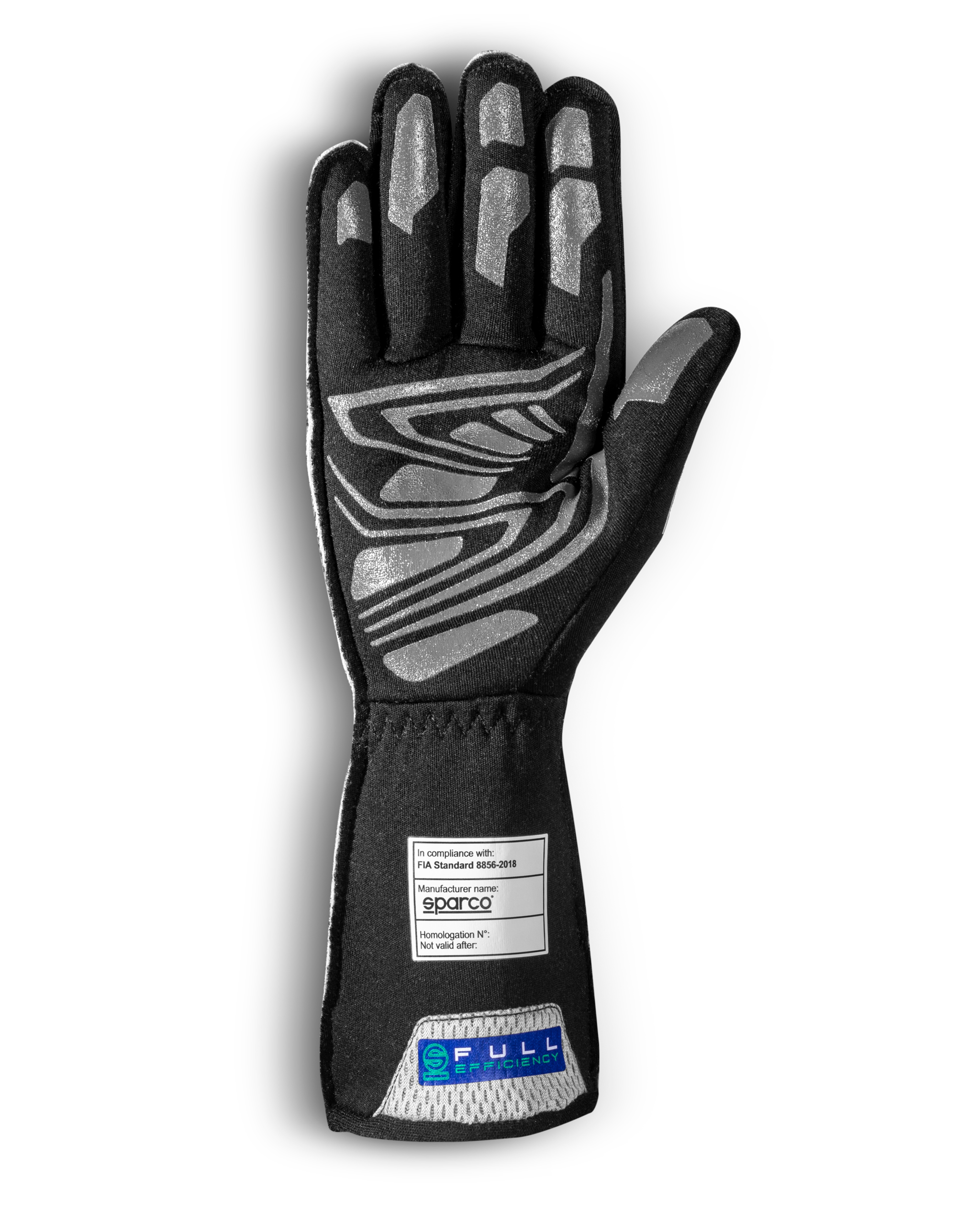Sparco handske Futura , Svart , Silicon grepp , inv söm  -Bra miljöval - - 3