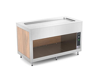 Buffet trolley with stainless steel top - OMNIA - Hot