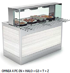 Buffet trolley - OMNIA - Hot with stainless steel top and heating cabinet