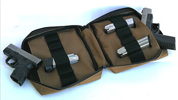 RC-tech bag for 2 pistol + 12 Magazines - Brown 2