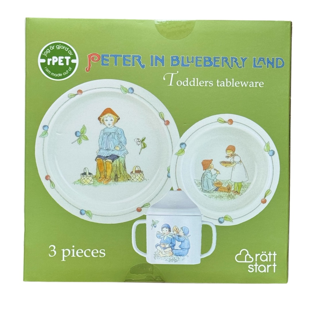 Elsa Beskow Barnservis 3 delar - Putte i blåbärsskogen - 2