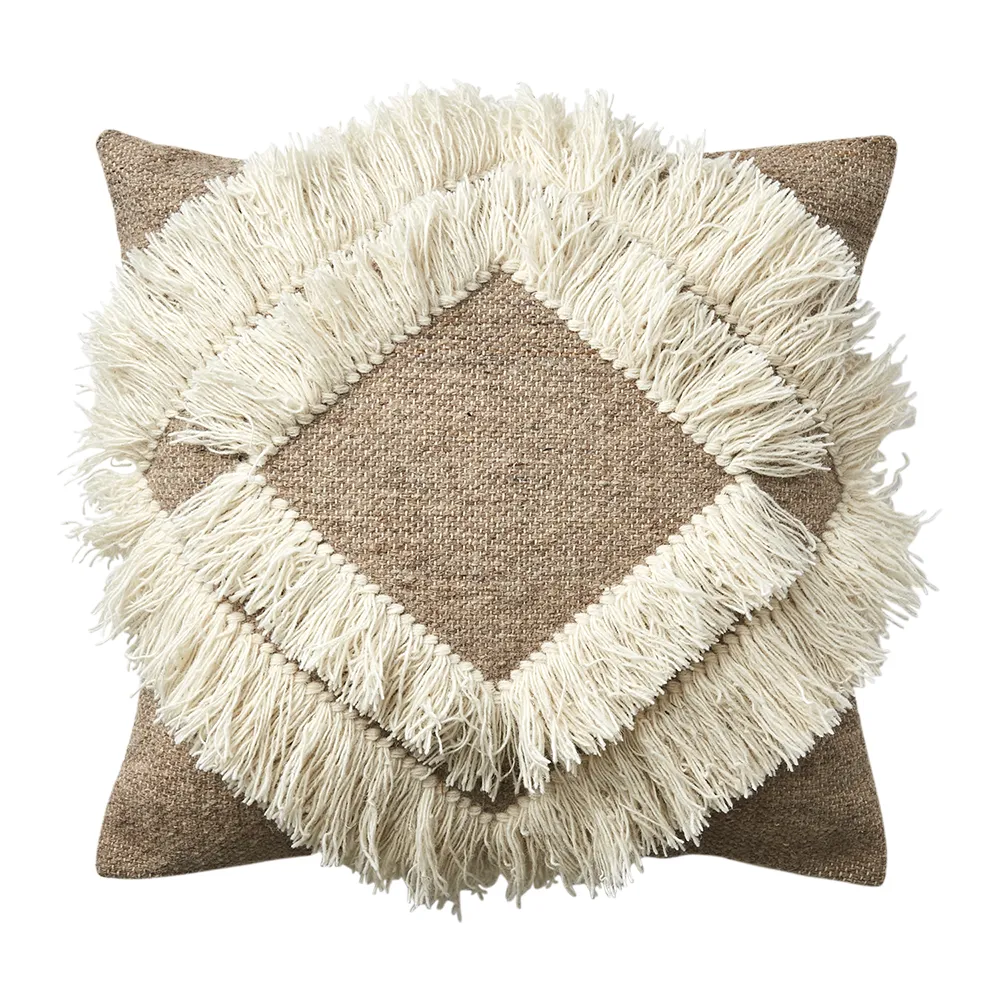 Kuddfodral Minna Beige/Elfenben